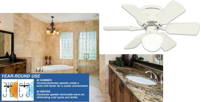 Buy Best Bathroom Ceiling Fan To Ventilate Humidity &amp; Odors