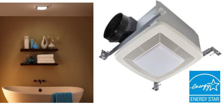 Broan QTXE110FLT Fluorescent Light Ultra Silent Bath Fan and Light