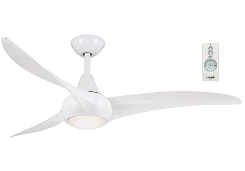 Best Modern - Minka-Aire F844-WH, Light Wave, 52-inch Ceiling Fan with LED Light Kit