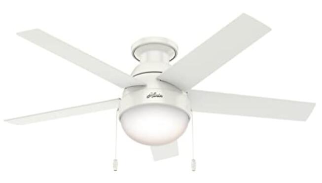 white ceiling fans with chain control