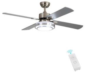 Finxin LED chrome ceiling fan with remote control
