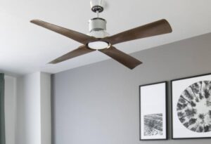 modern design chrome ceiling fan for master bedroom