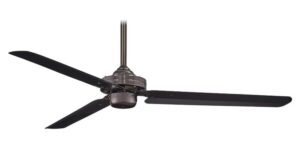 Gun metal 3 blades best ceiling fan for bedroom