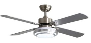 Warmiplanet brushed nickel silver indoor ceiling fan 