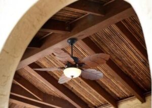 tropical style bamboo ceiling fan with light kit